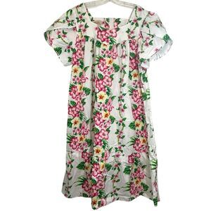 Royal Hawaiian Creations Ladies Dress 2XL Pink Green White Muu Muu Aloha Camp